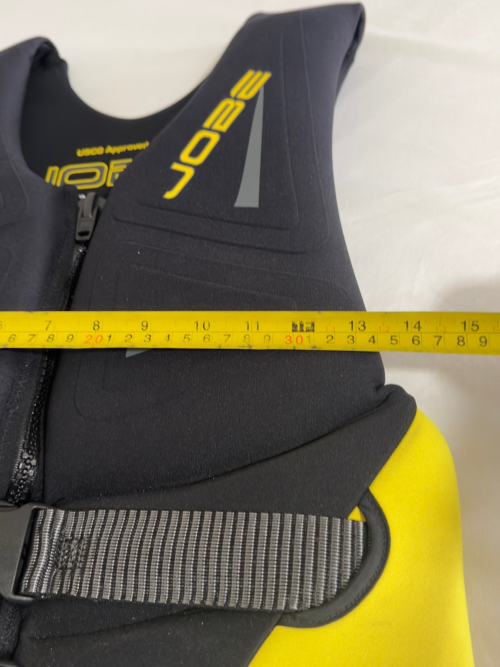 Men's Black and Yellow Neoprene Life Vest - Picture 3 of 6